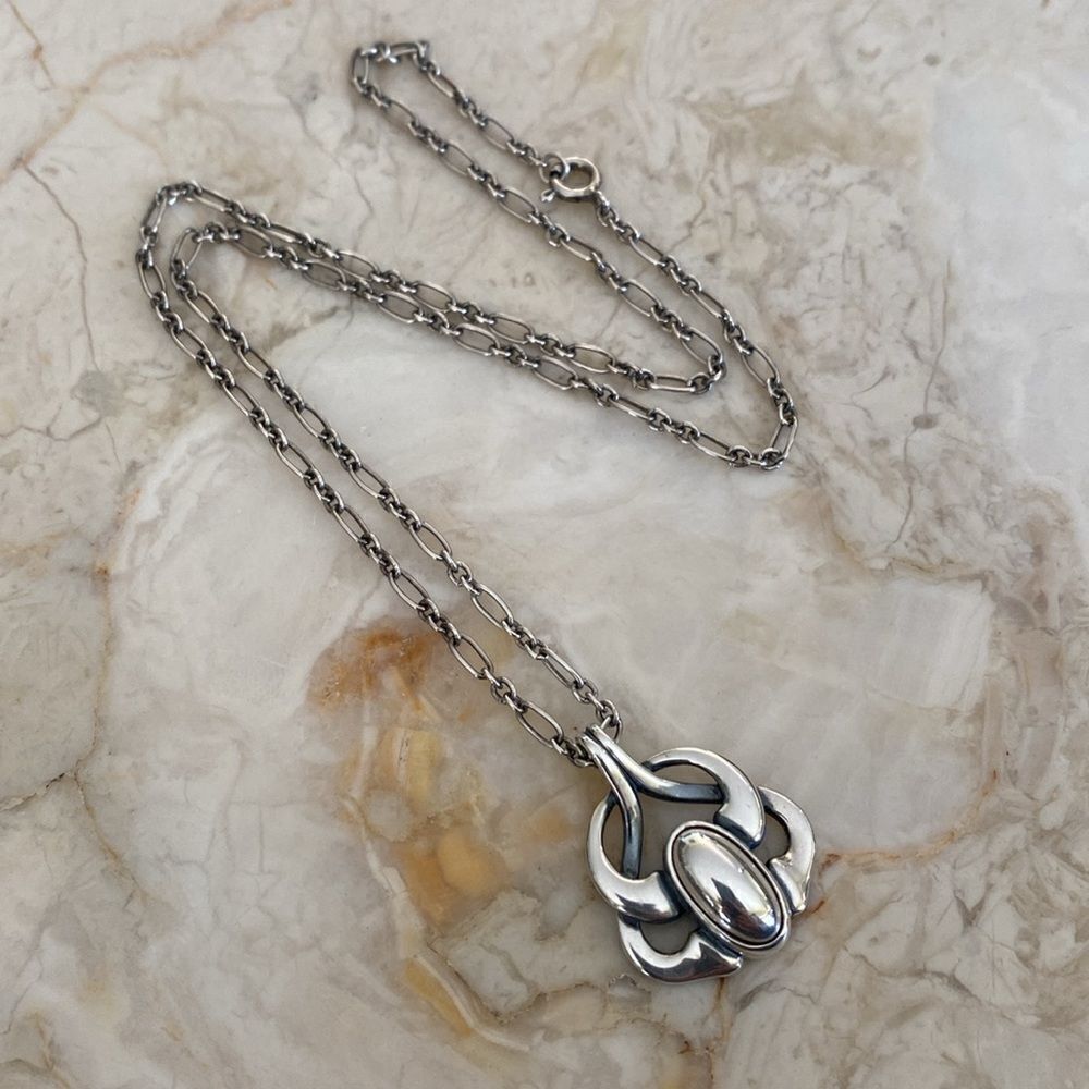 Rare Georg Jensen Heritage Collection 2006 Sterling Silver Necklace - NEW - Picture 5 of 12